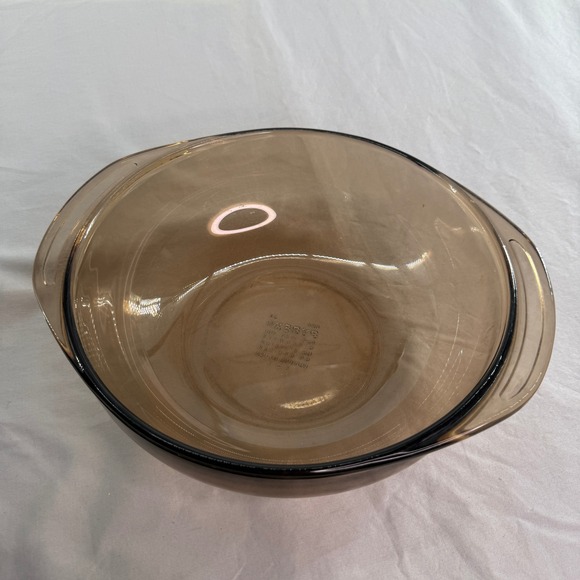 Pyrex Other - Pyrex 024 Amber Glass Round Casserole Dish 2L Smoked Brown Oven Microwave USA